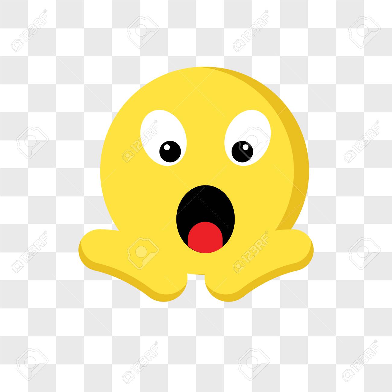 Shocked Vector Icon Isolated On Transparent Background