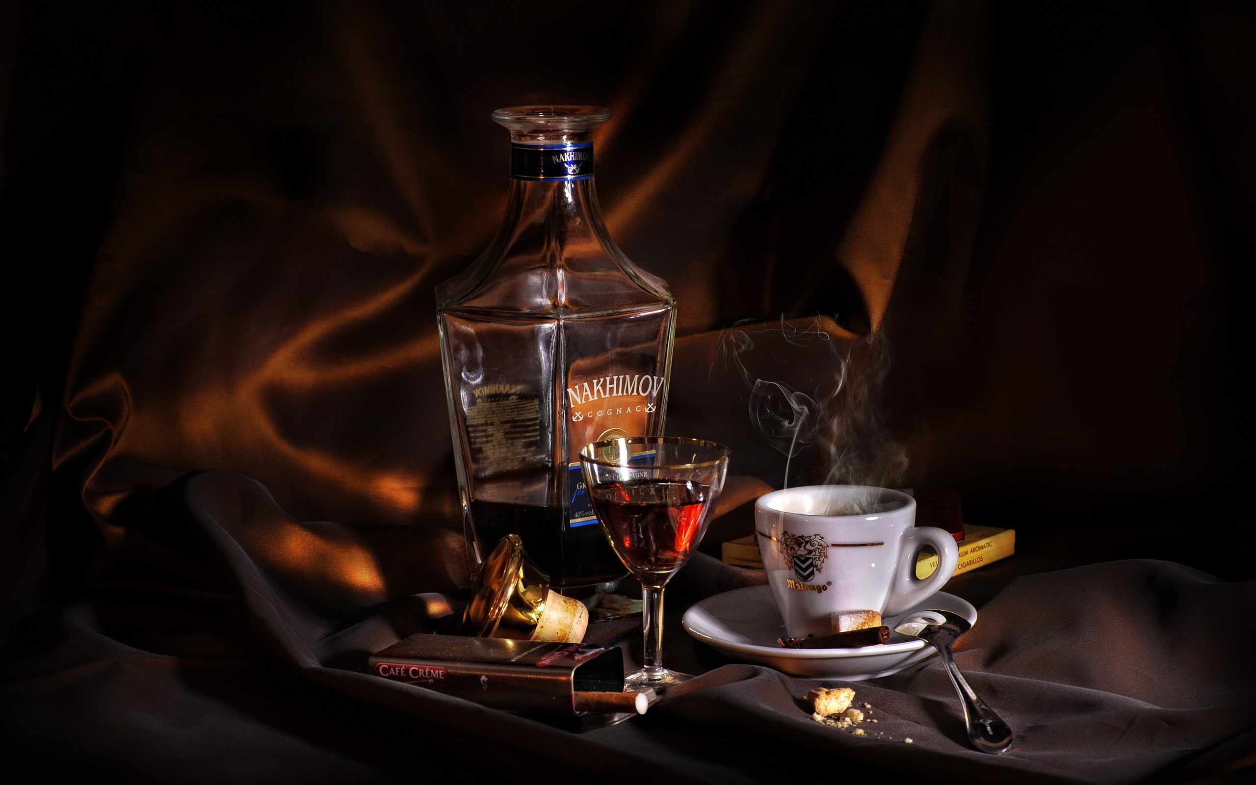 Cognac Alcohol Coffee Cigar wallpaper 2560x1600 64353 2560x1600