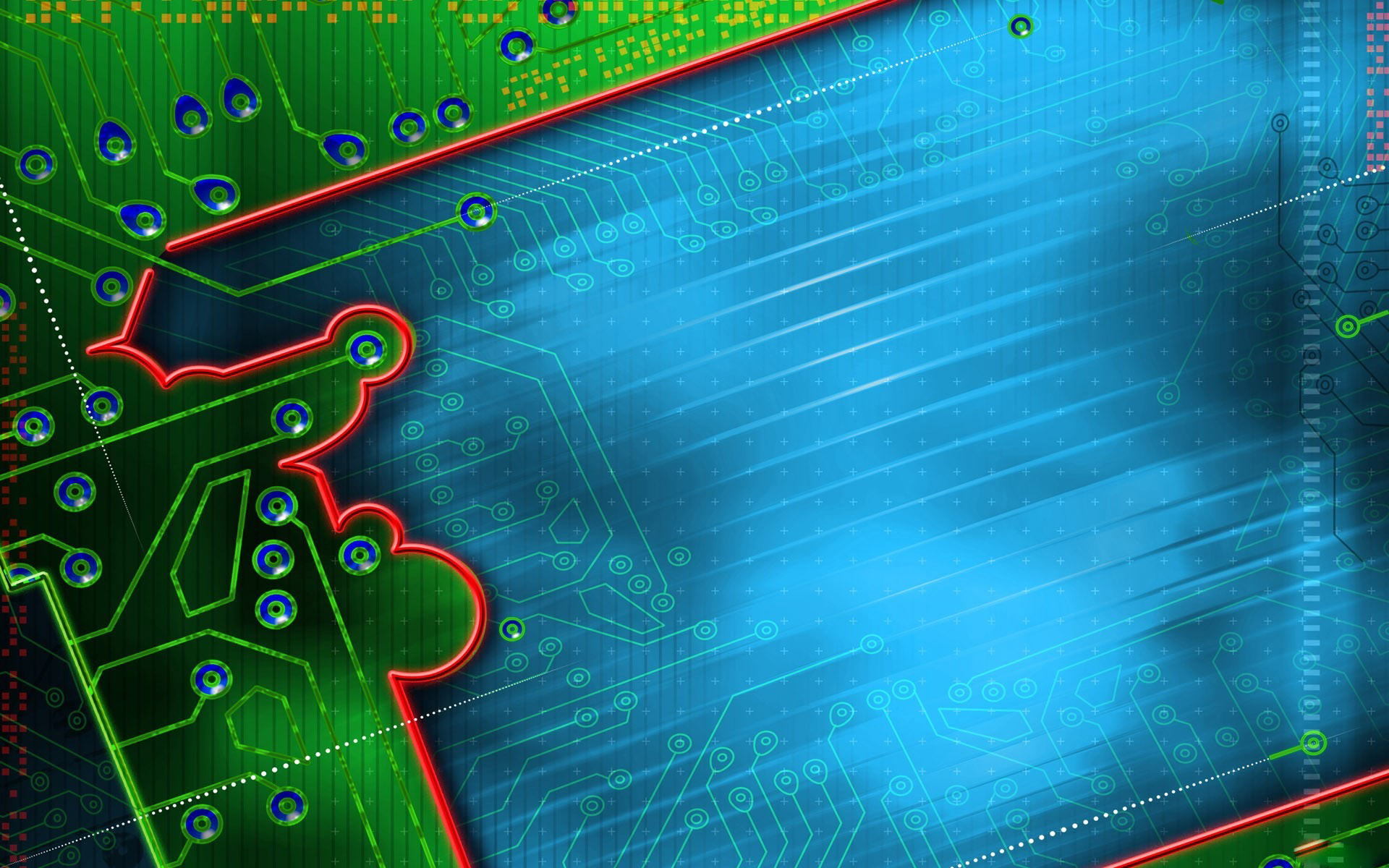 Red Electronic Circuit Board Wallpaper
