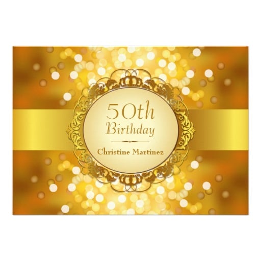 Free download Golden Bokeh 50th Birthday Party 5x7 Paper Invitation Card  Zazzle [512x512] for your Desktop, Mobile & Tablet | Explore 44+ 50Th  Birthday Wallpaper | Happy Birthday Wallpaper, Birthday Background, Birthday  Backgrounds
