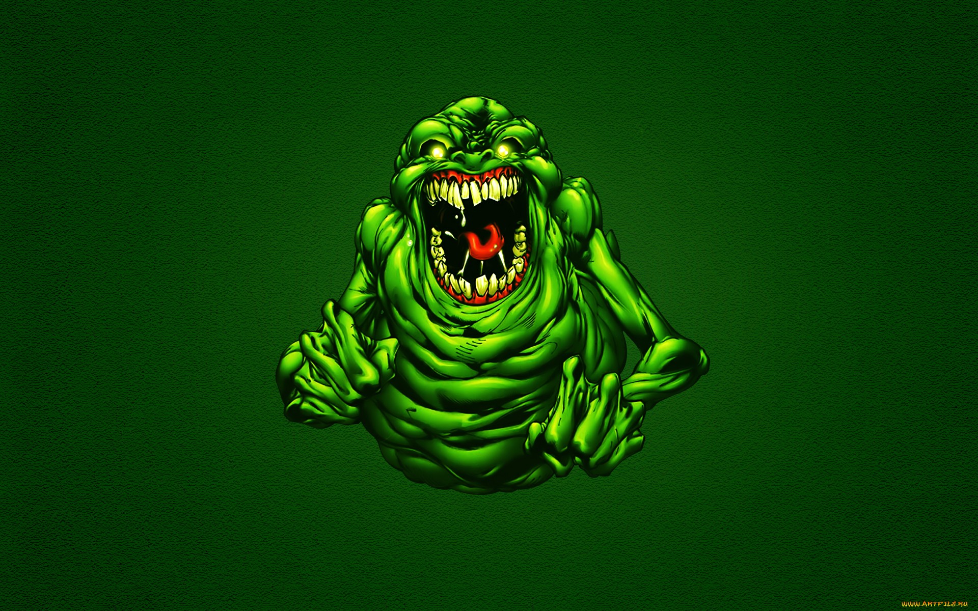 Ghostbusters Green Desktop HD Wallpaper Stylish