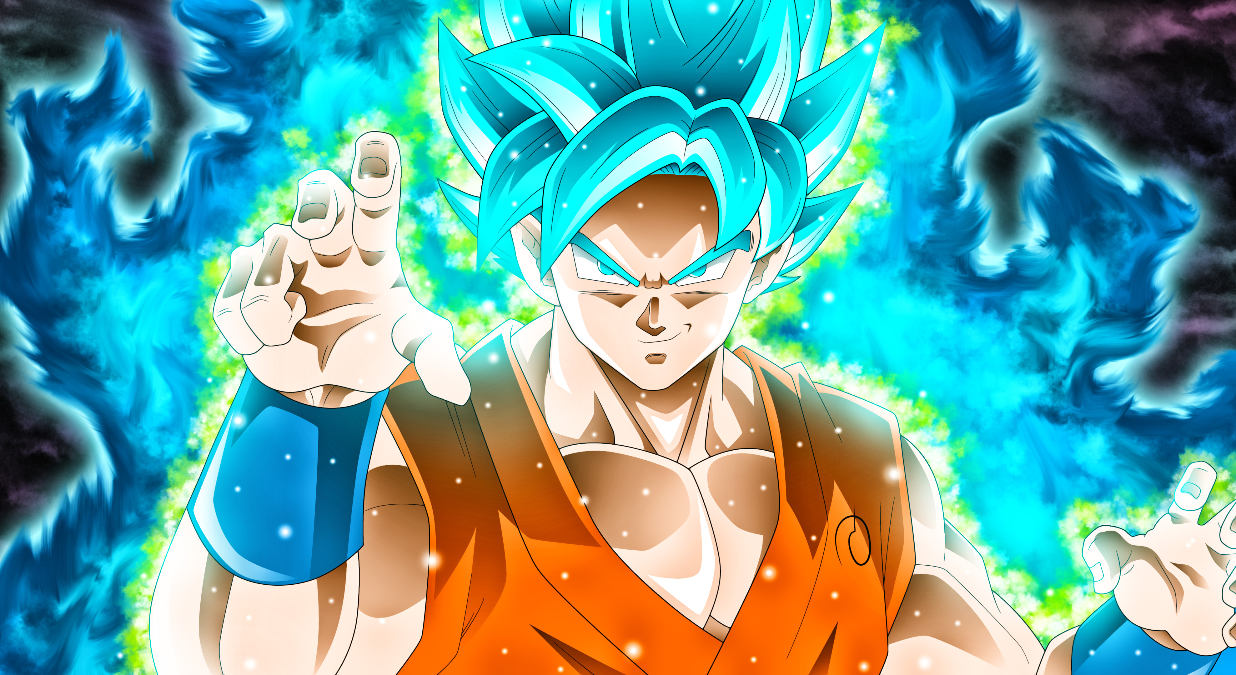 Goku Super Saiyan Blue Kamehameha Dragon Ball Super Wallpaper
