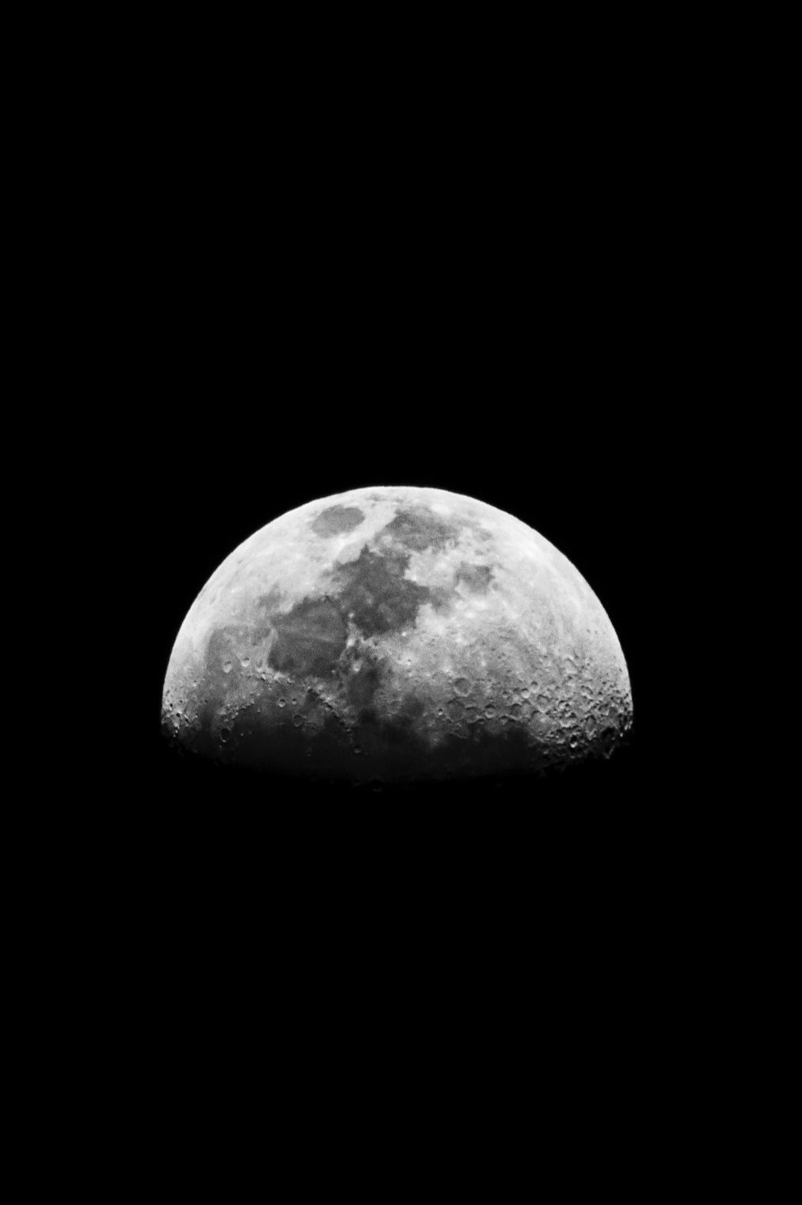 Amoled Space Wallpaper Photographing The Moon White