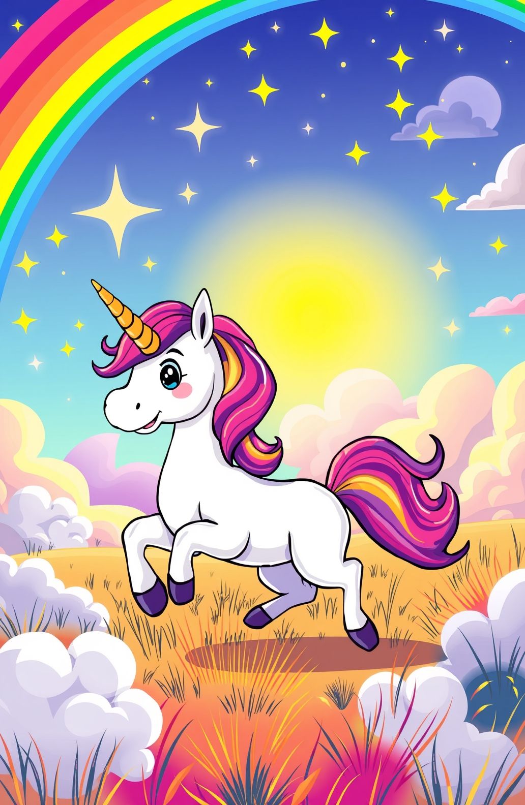 Cartoon Unicorn Wallpaper