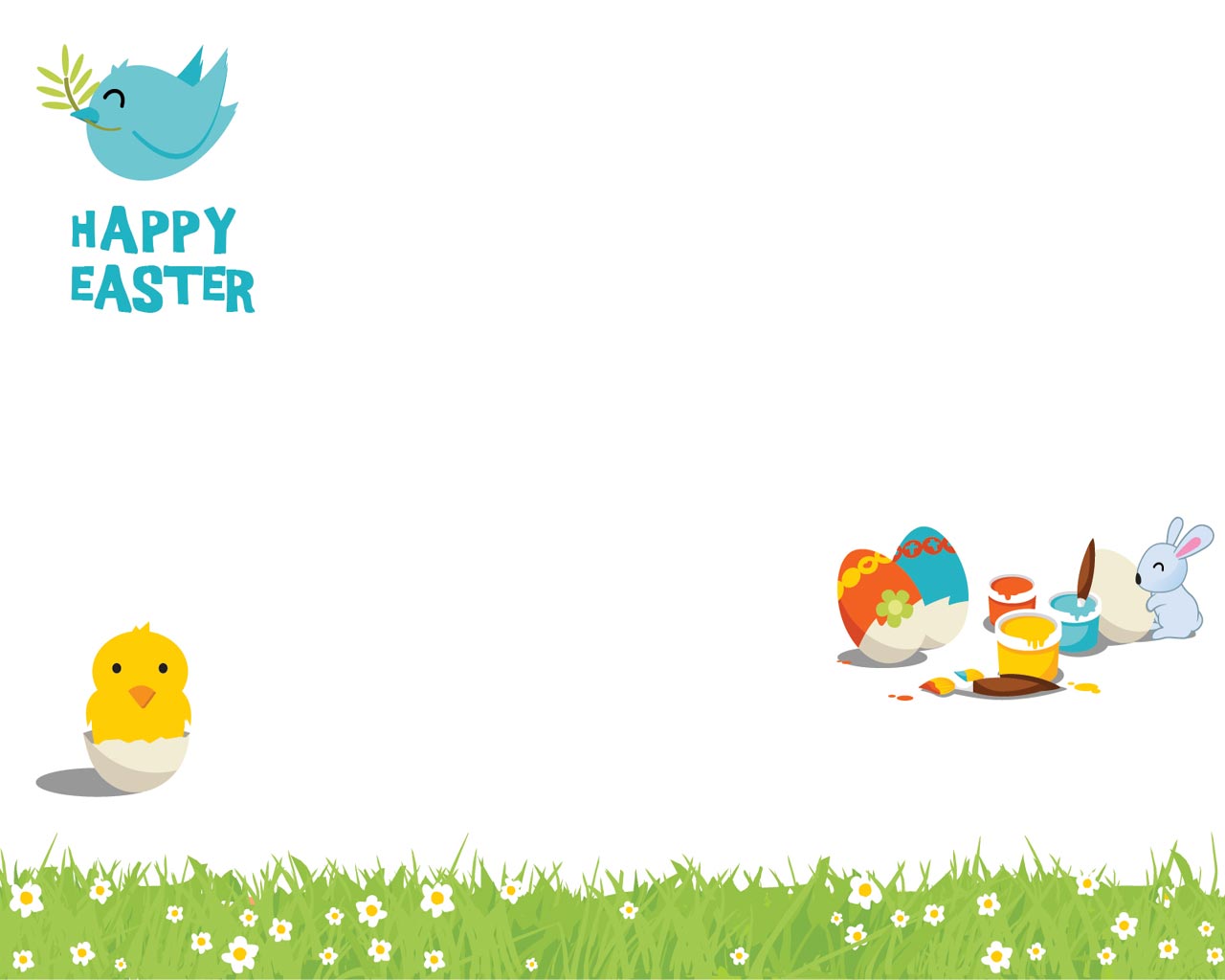 Easter Cartoon Holidays Wallpaper For Desktop Background HD