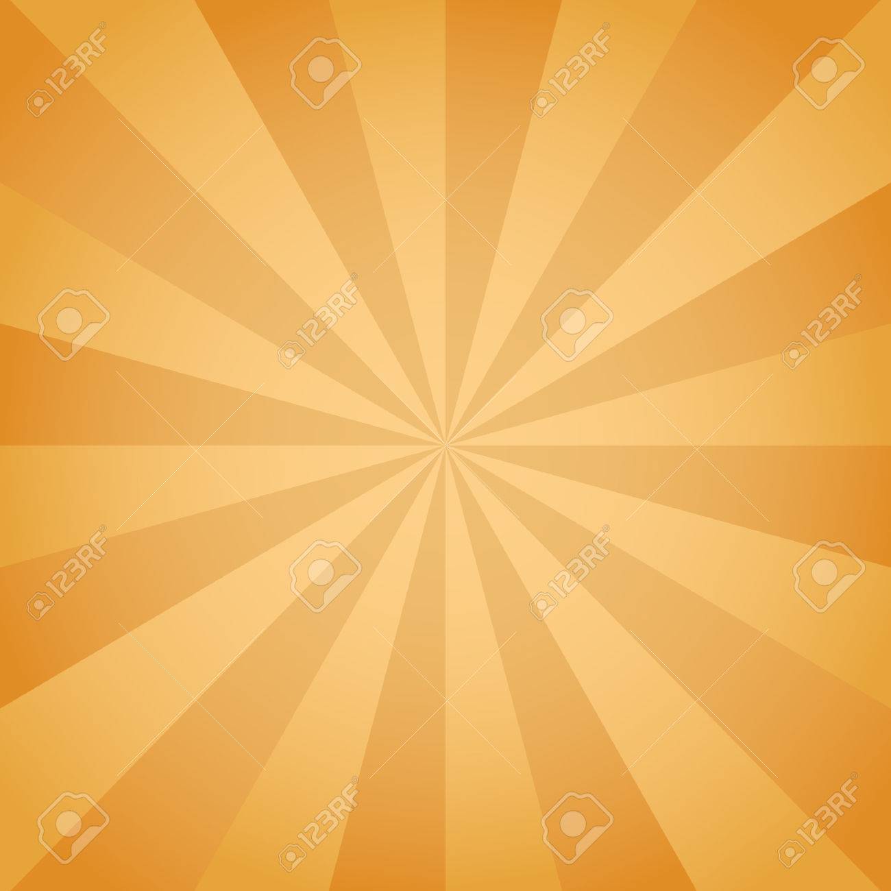 Radial Background With Radiating Rays Of Orange In