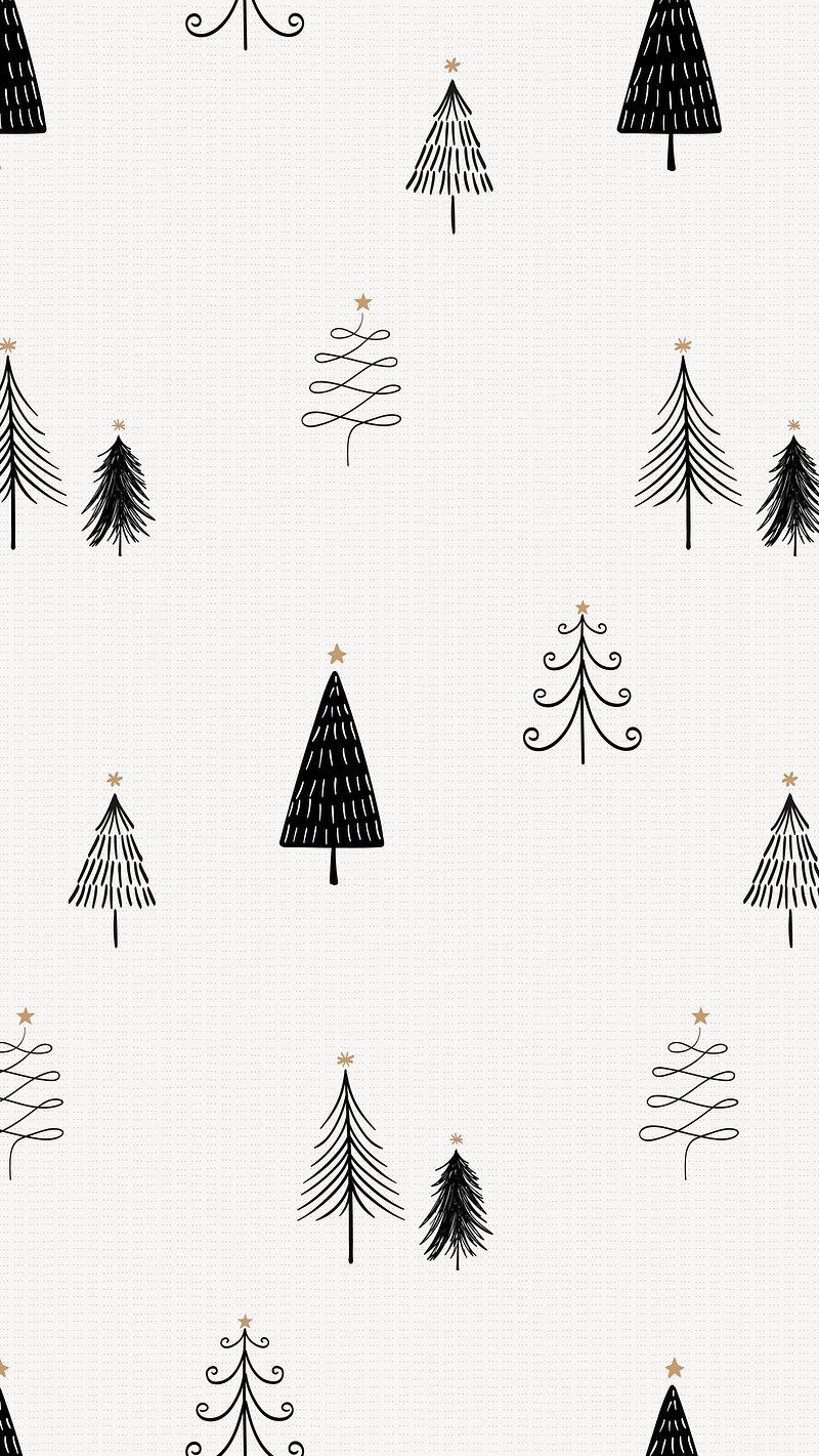 Christmas iPhone Wallpaper Cute Doodle Photo Rawpixel