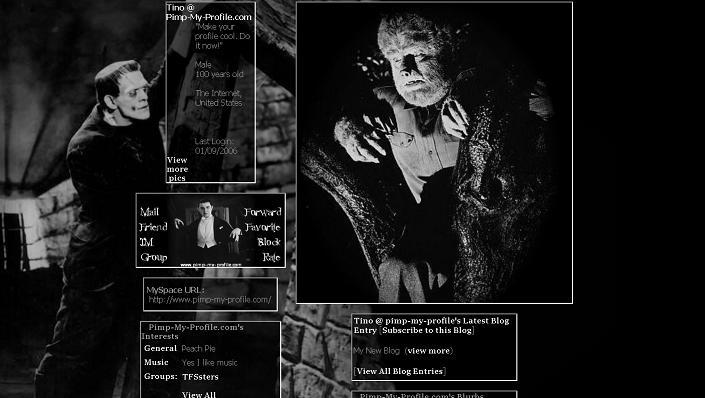 Classic Horror Monsters Moster Layout