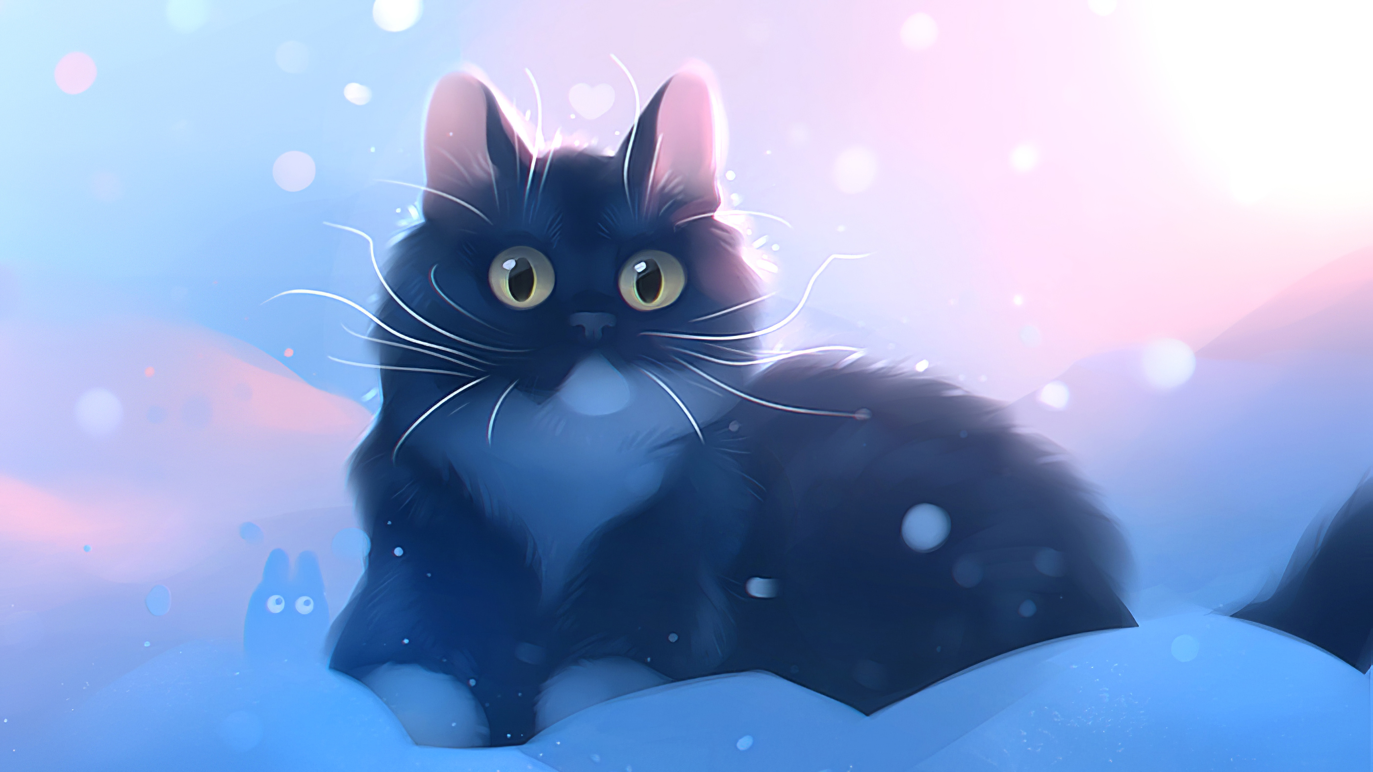 Kitten Snow Wallpaper HD Artist 4k Image