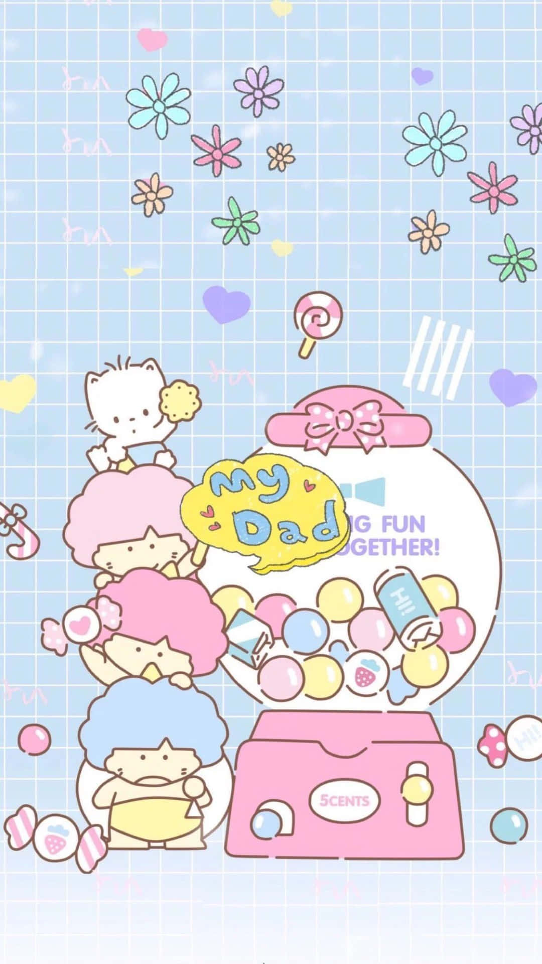 Embracing The Magical World Of Kawaii Anime Aesthetic Wallpaper