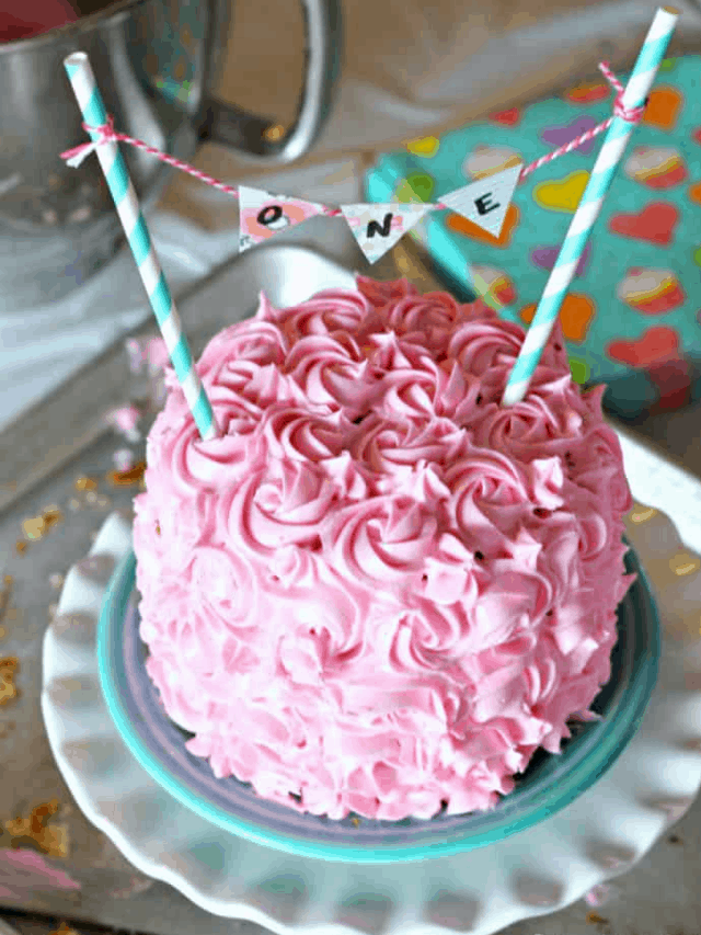1ST BIRTHDAY SMASH CAKE TUTORIAL SIMPLE VANILLA CAKE RECIPE