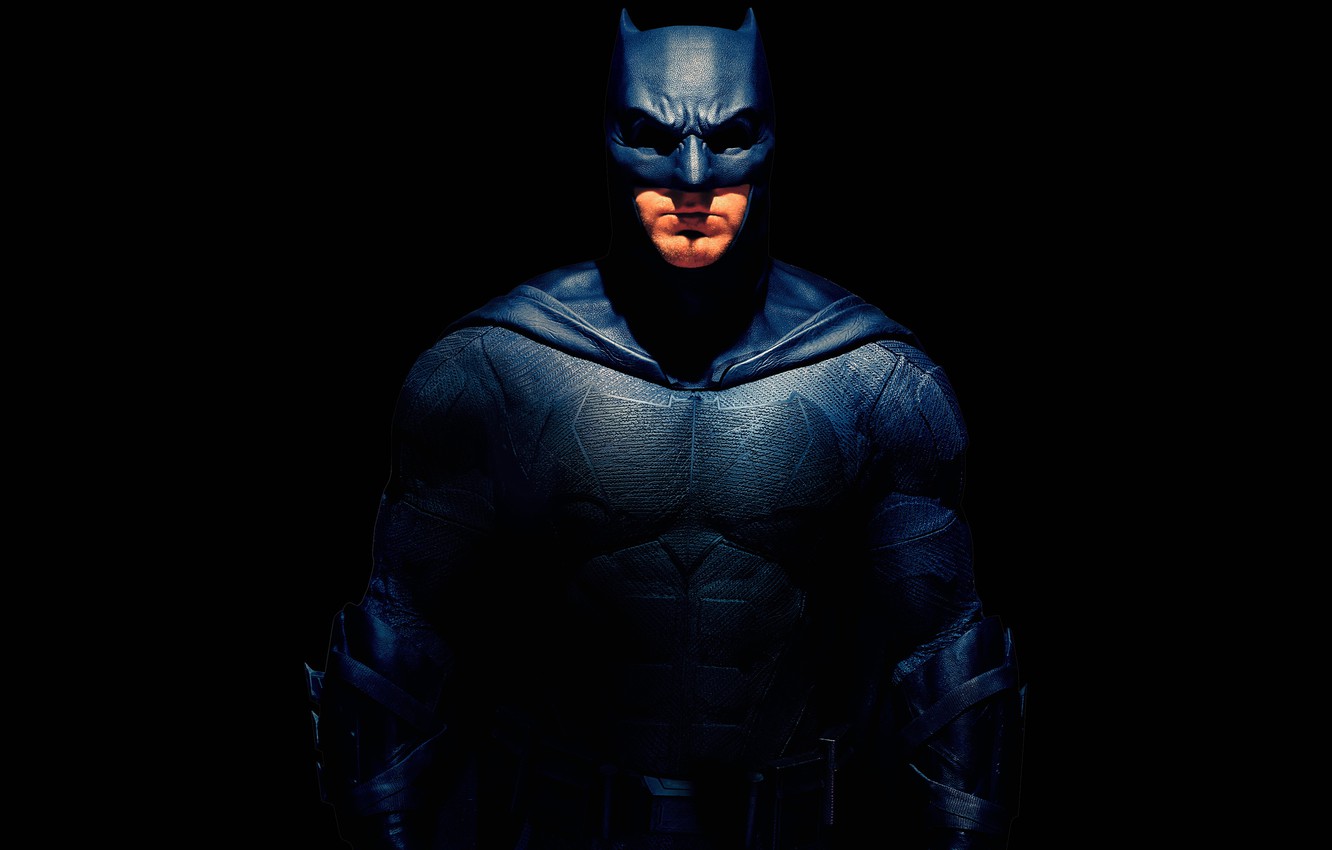 Wallpaper Mask Costume Black Background Batman Ben Affleck