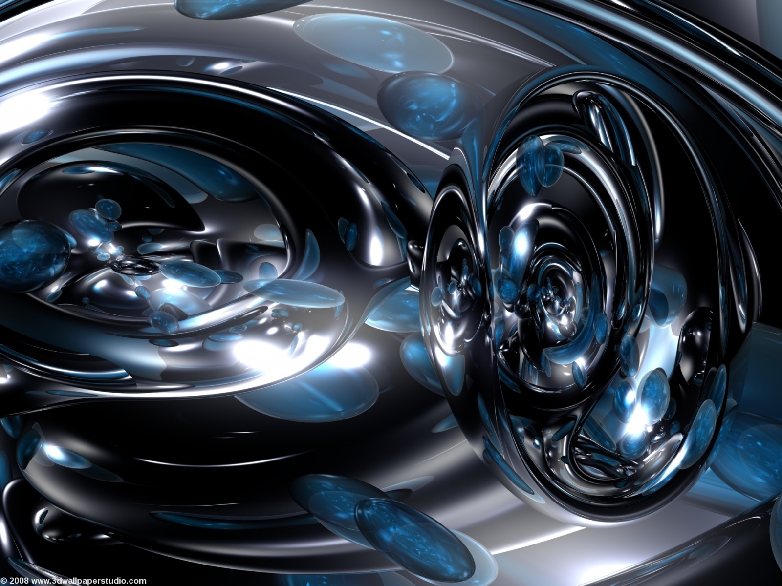 Silver And Blue Abstract Wallpaper In Screen Resolution