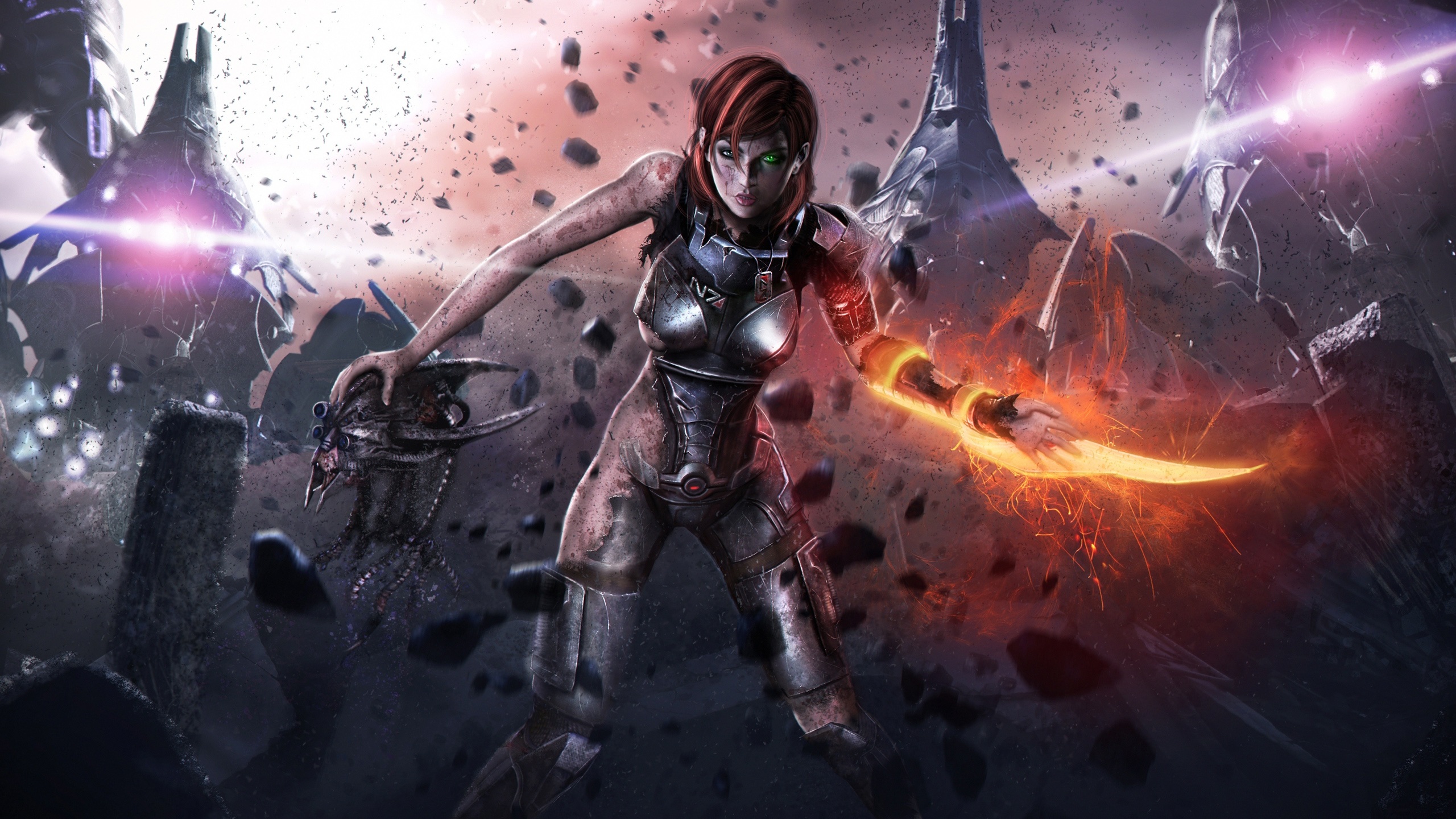 Mass Effect Injured Female Soldier Wallpaper Resolution