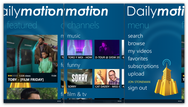 Dailymotion Gets A Slight Redesign For Windows Phone