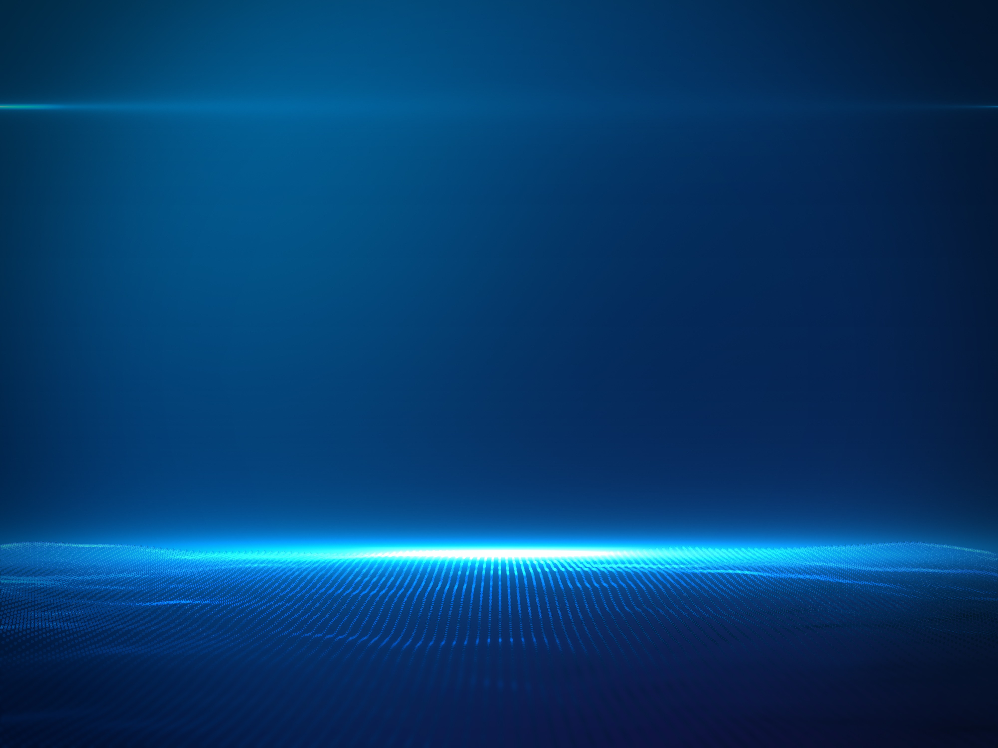 Abstract light blue background with a subtle grid pattern and a glowing horizon line, perfect for technology or futuristic designs