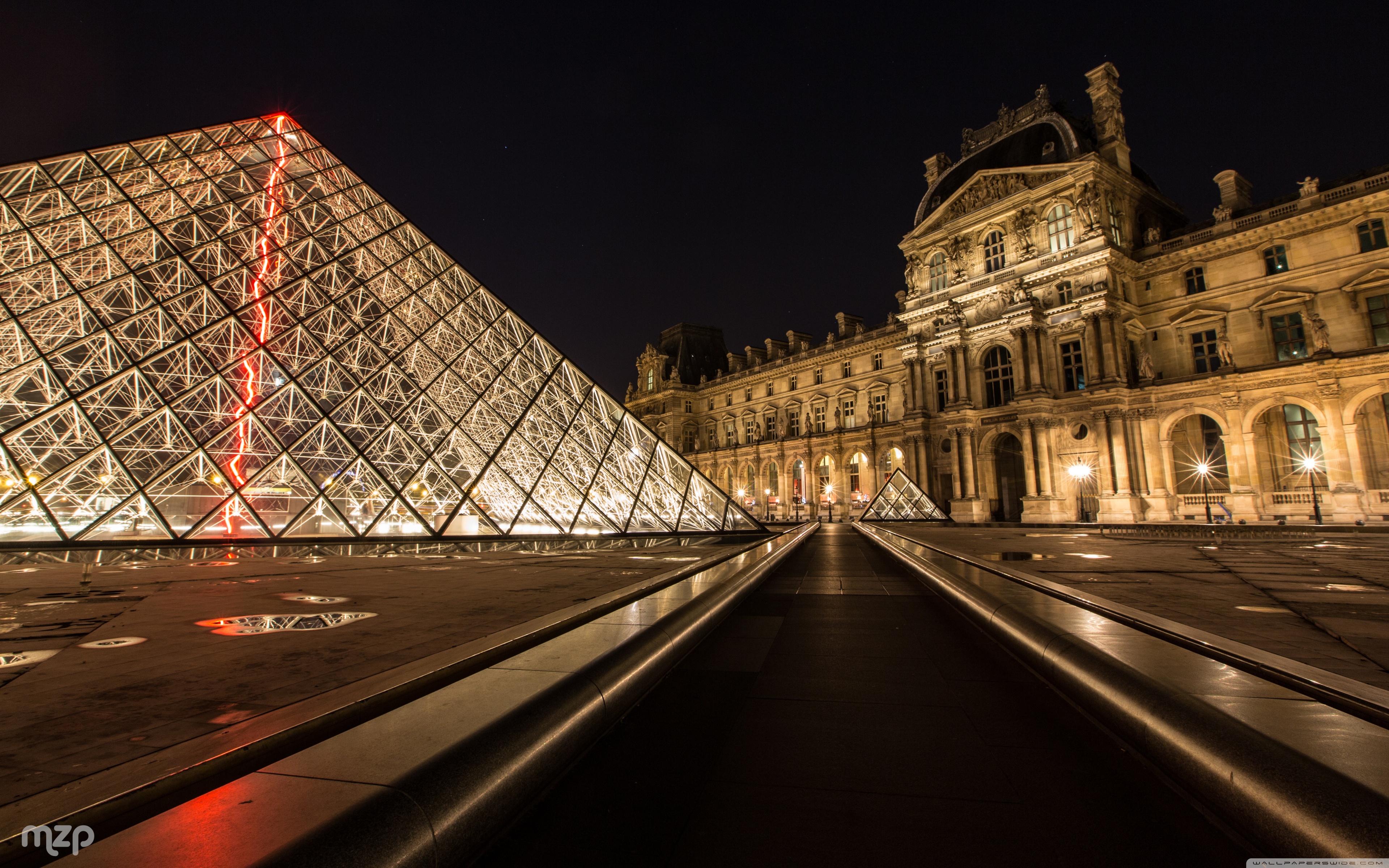 Louvre Museum By Night 4k HD Desktop Wallpaper For Ultra