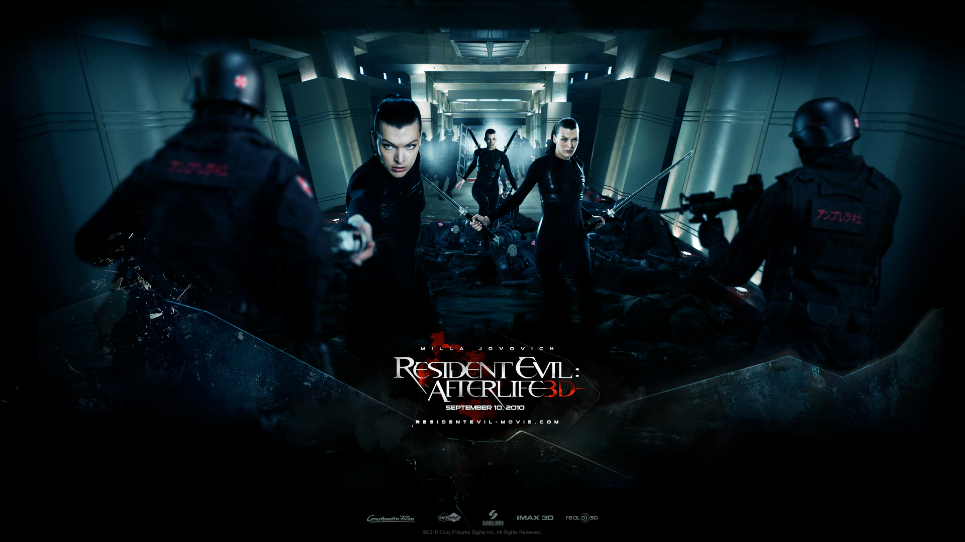 Milla Jovovich In Resident Evil Afterlife Wallpaper