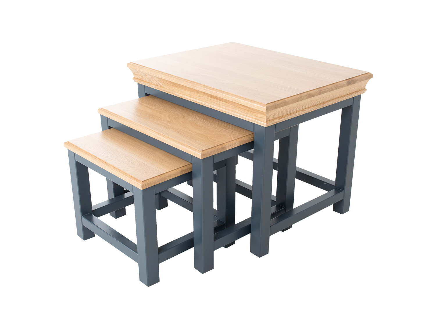 Clement Nest Of Tables Oak Charcoal By Brewers Home