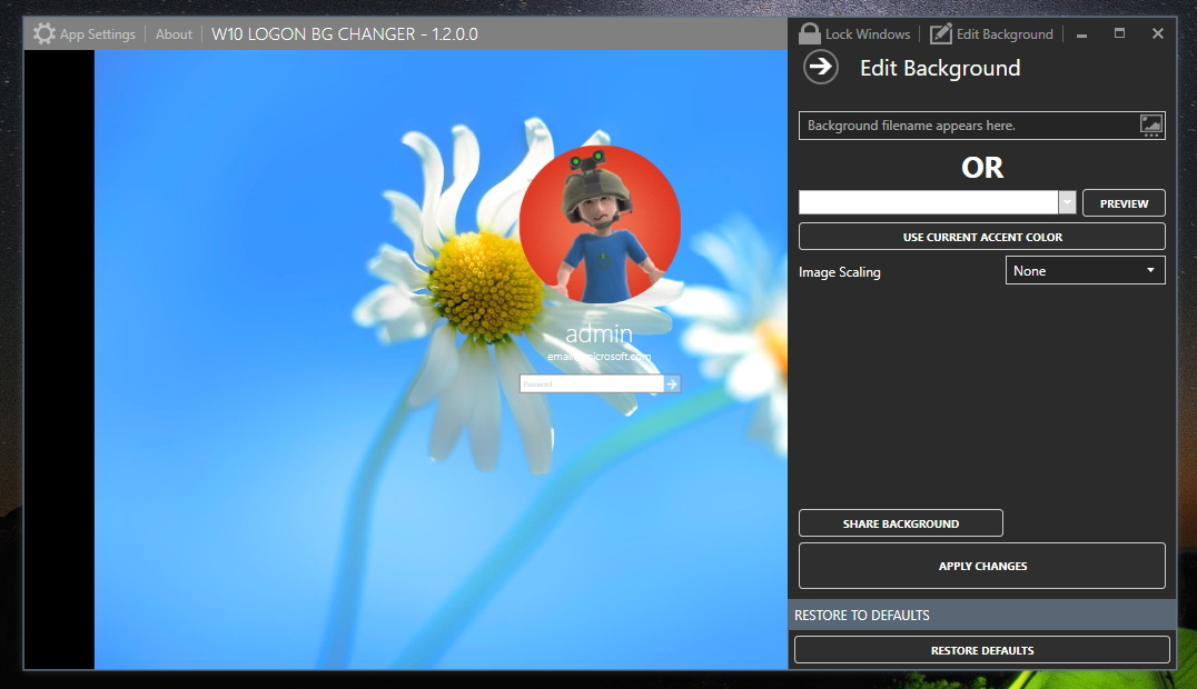  logon screen with a custom background in Windows 10 Pureinfotech