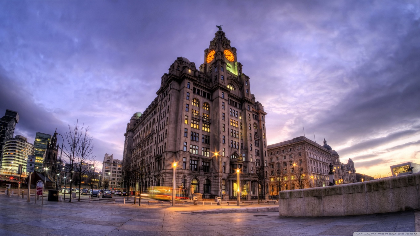 Royal Liver Building Liverpool England United Kingdom 4k HD