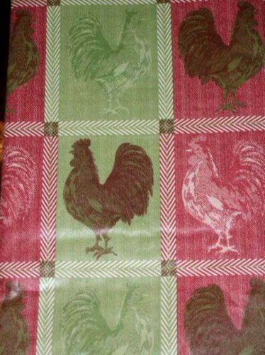 Roosters Tablecloth Country Kitchen Decor 52 x 52