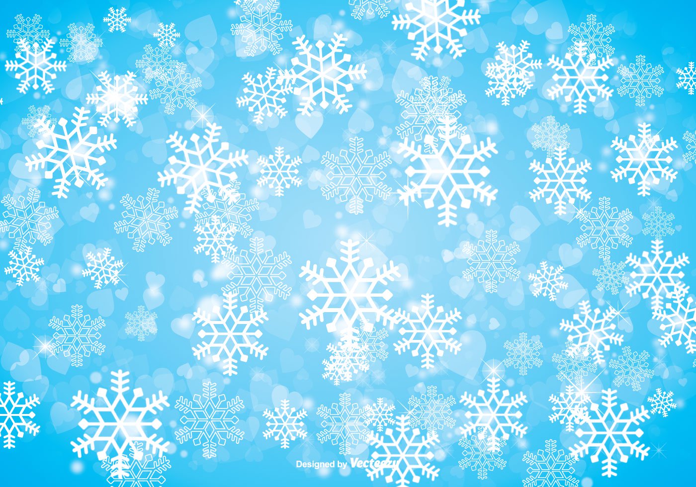 Winter Snowflake Background Vector Art