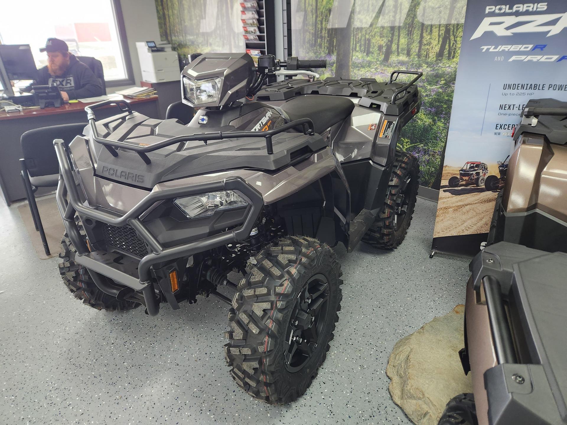 New 2023 Polaris Sportsman 570 Premium Titanium Metallic ATVs in