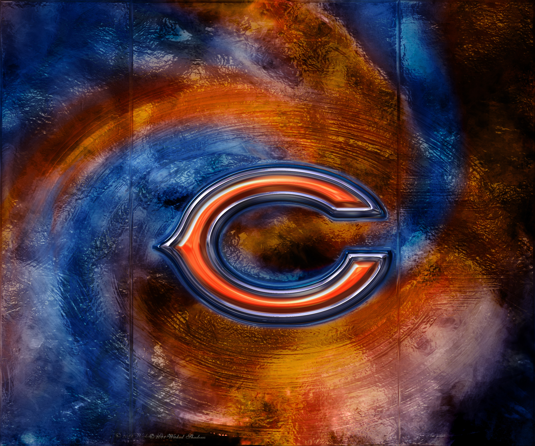 Wallpaper By Wicked Shadows Chicago Bears 3d Logo
