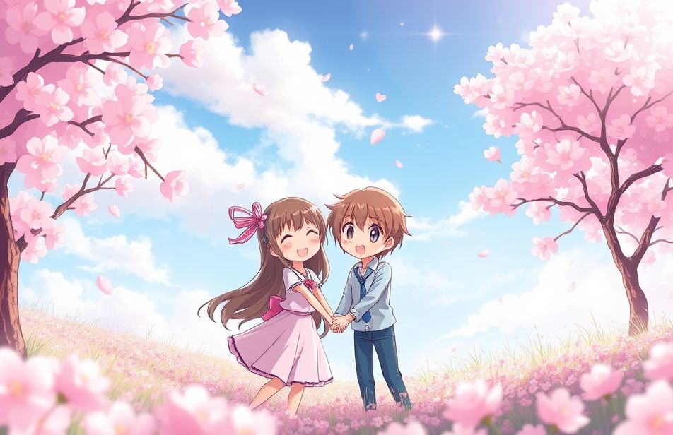 Cute Anime Couple Wallpaper