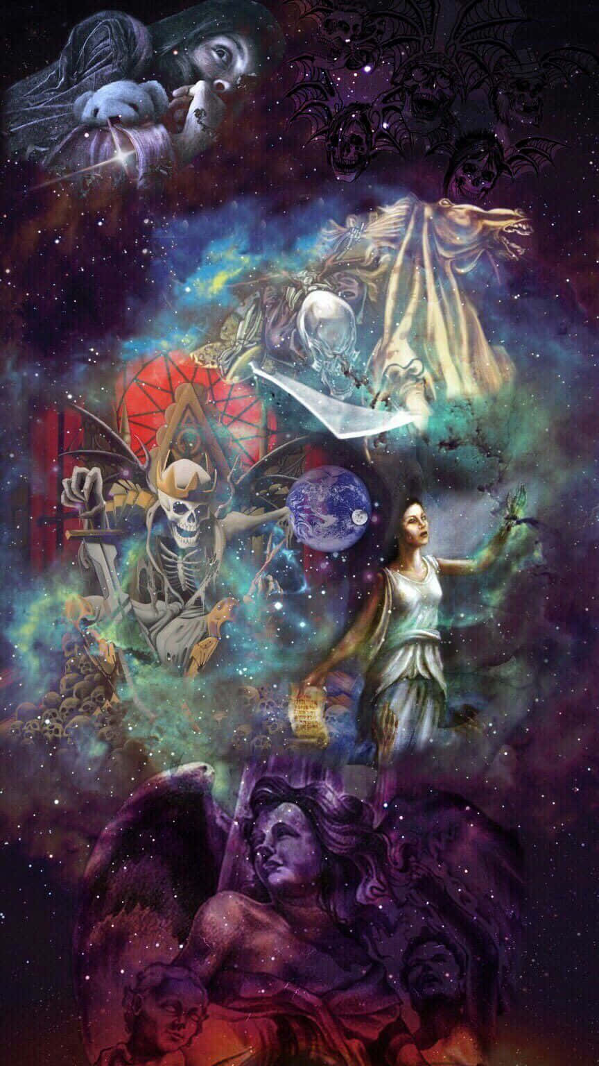 Avenged Sevenfold Logo On iPhone Wallpaper