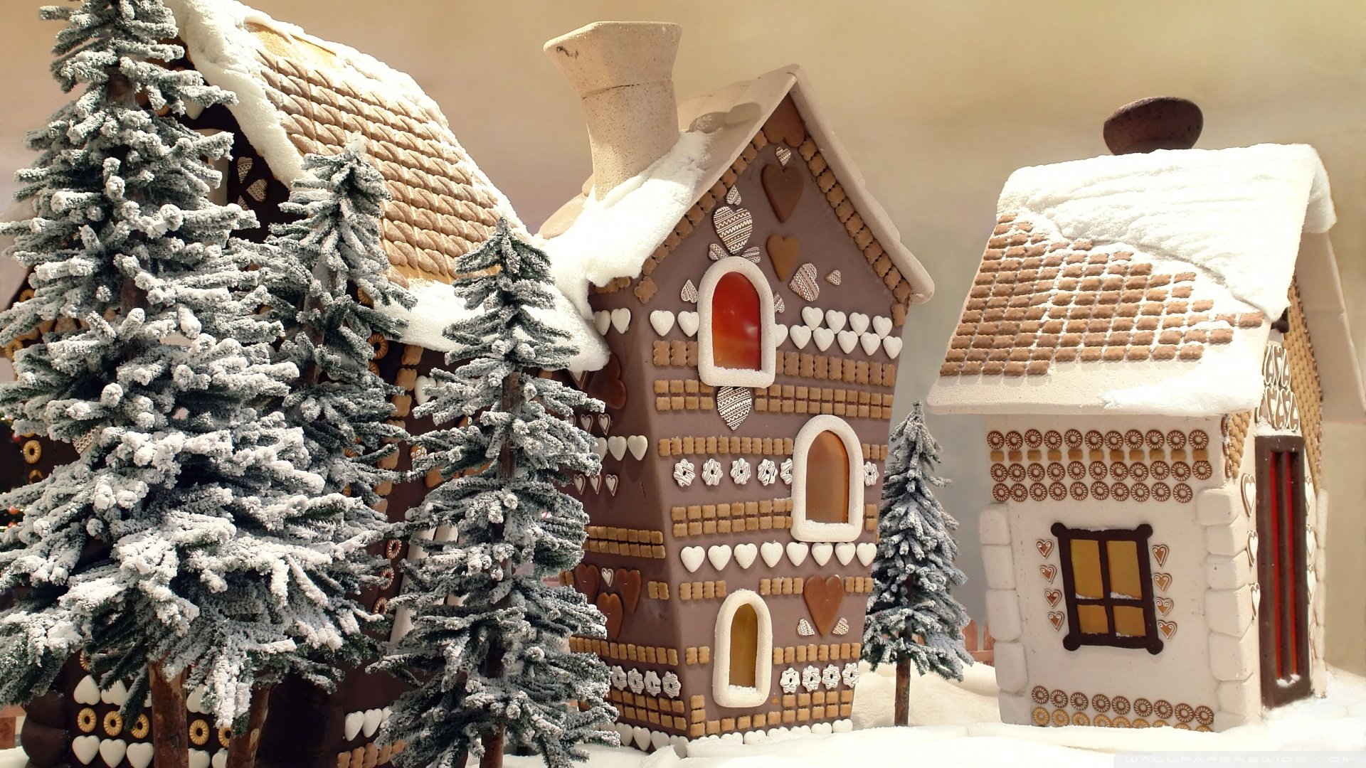 Gingerbread Houses Wallpaper 1920x1080 Gingerbread Houses