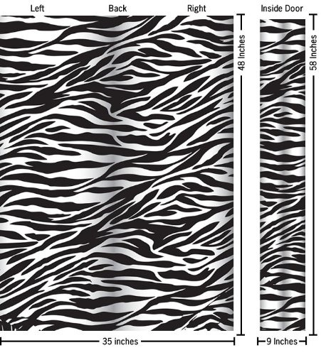 Zebra Print Silk Magnetic School Locker Wallpaper
