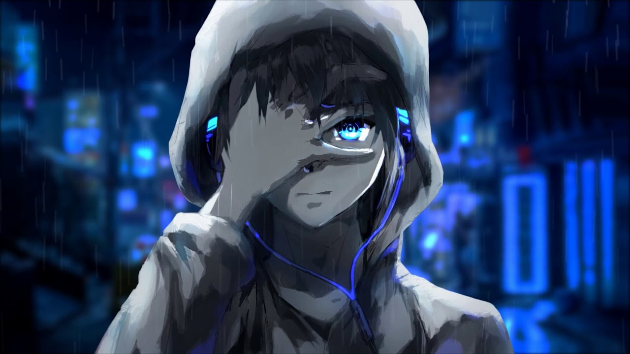 Anime Boy Blue Eyes Headphones Wallpaper