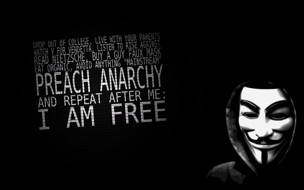 Text Quotes Typography Anarchy Black Background Wallpaper