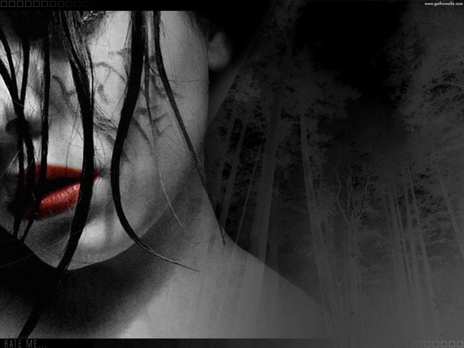 Gothic Vampire Bloody Girl Scary Wallpapers