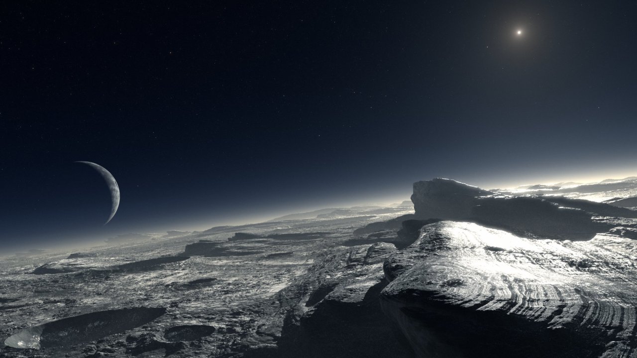 Artist Impression Of The Surface Pluto Credit Eso L Cal Ada