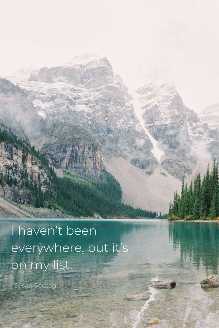 Inspirational Travel Quotes With Mountain Lake Background