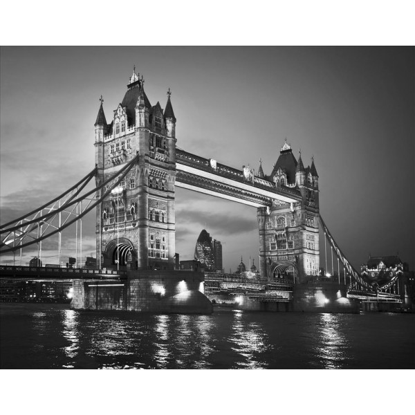 GIANT WALLPAPER WALL MURAL FAMOUSE LONDON TOWER BRIDGE THEMED DESIGN 600x600