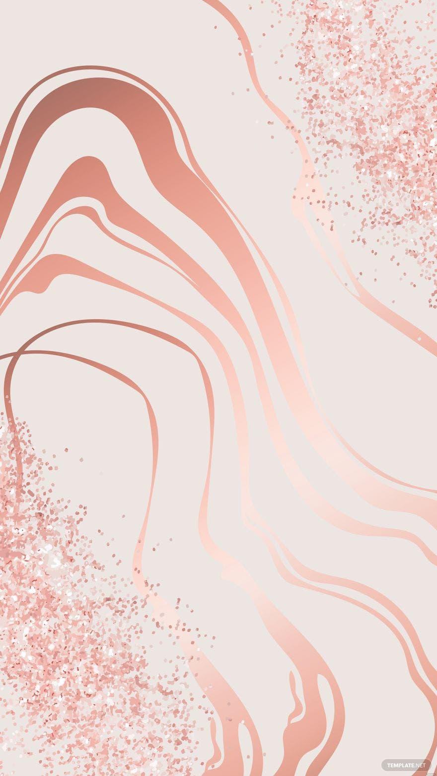 Rose Gold Glitter iPhone Background Eps Illustrator
