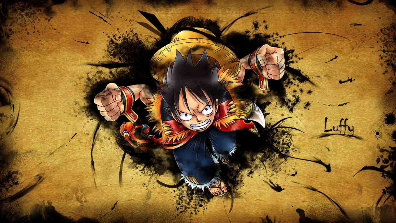  Manga One Piece Luffy Achblog Wallpaper 1360x768 Full HD Wallpapers 1360x768