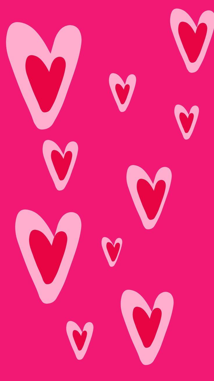 Hearts Wallpaper Red Pink Heartshape Background