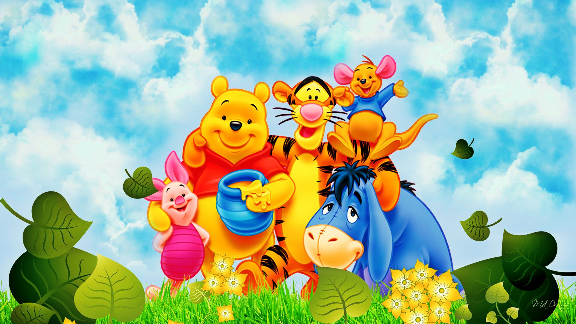 Winnie the Pooh Friendship Day Wallpaper