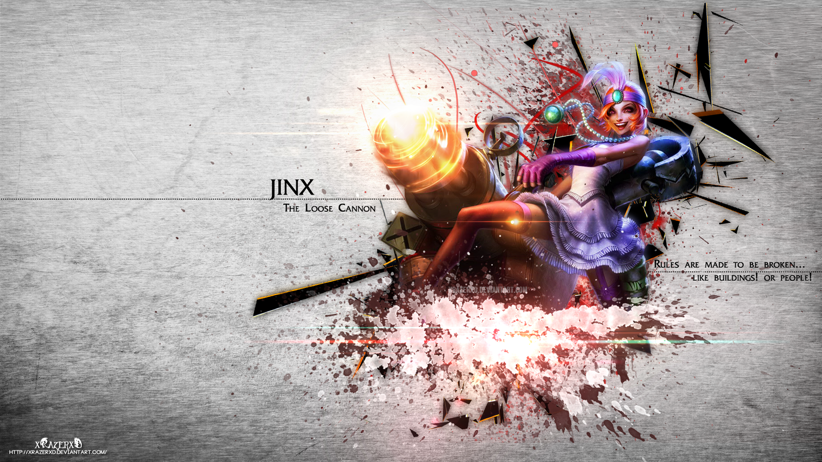 Lol Mafia Jinx Wallpaper HD By Xrazerxd Fan Art Games