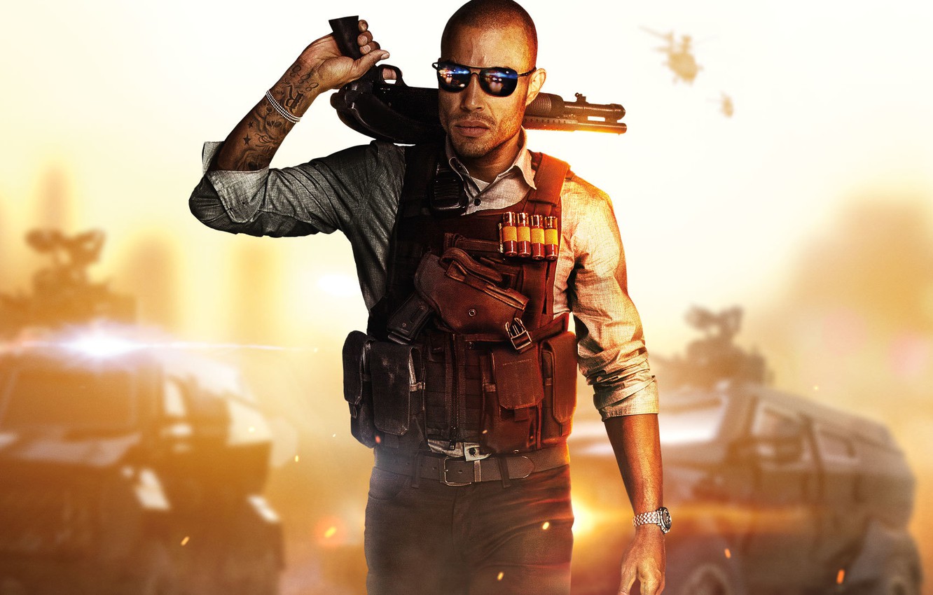 Wallpaper Gun Weapons Hands Glasses Tattoo Police The Vest