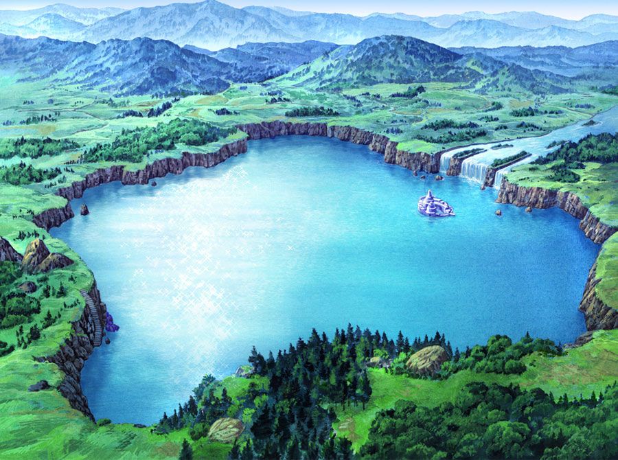Lake Illustration Scenes Suikoden Character Art Environment