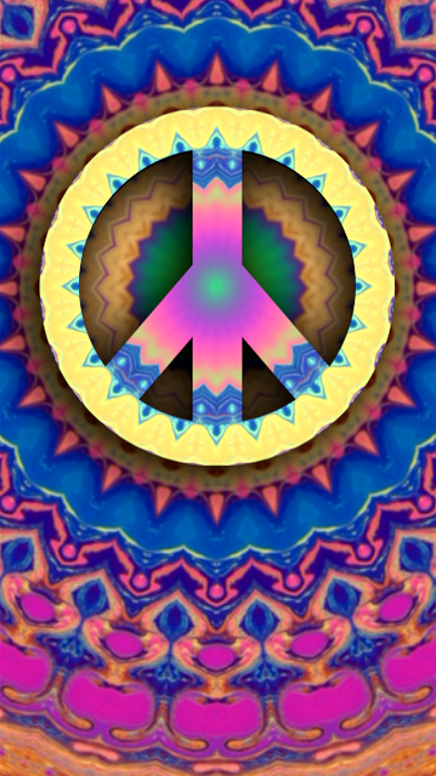 Psychedelic Peace Sign Live Wallpaper Animated Tie Dye