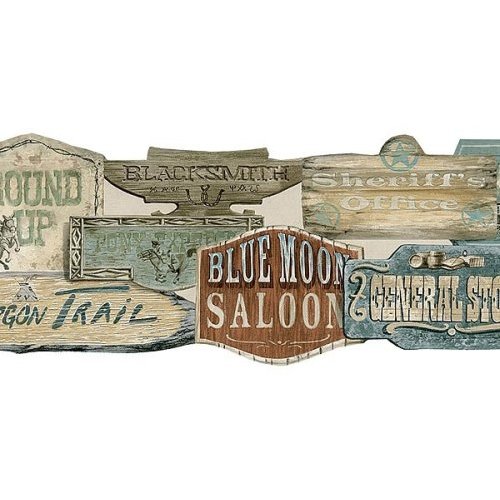 Free download Wallpaper Border Old Wild West Western Store Signs Die