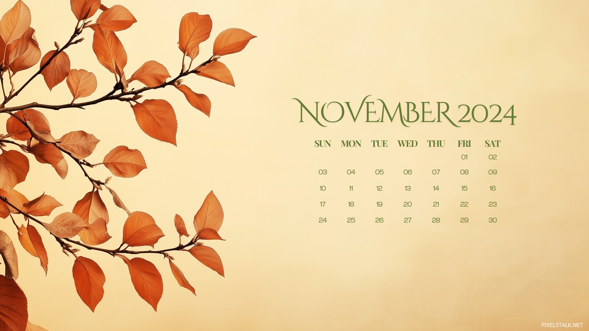 November Calendar Desktop Wallpaper