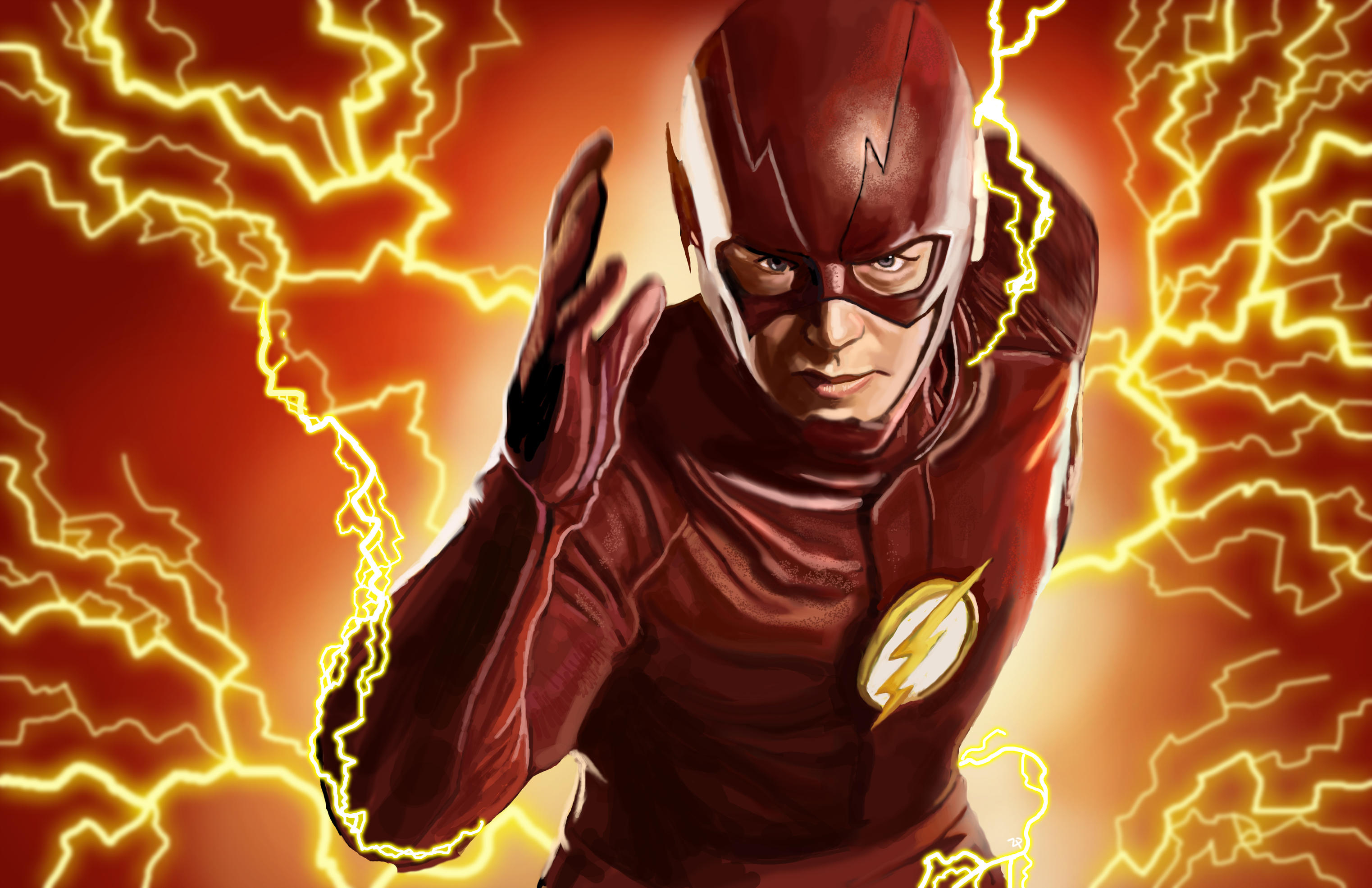 The Flash Art 4k Wallpaper HD Superheroes Image Photos And